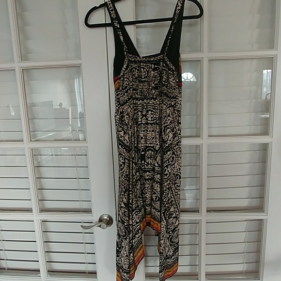 Convertable asymmetrical ethnic print midi dress - Picture 3 of 7